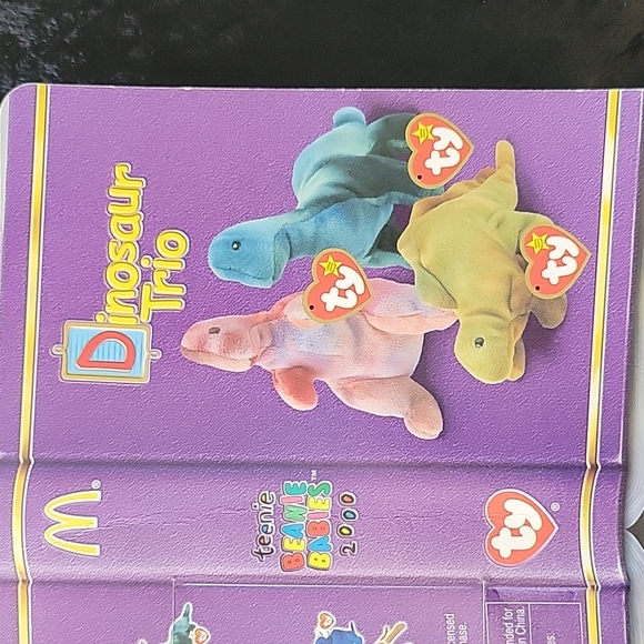 TY 2000 McDonald's Teenie Beanie Rex the Tyrannosaurus Rex - Picture 6 of 6
